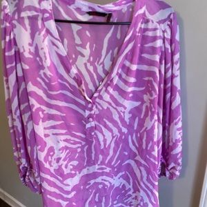 Purple zebra print shirt